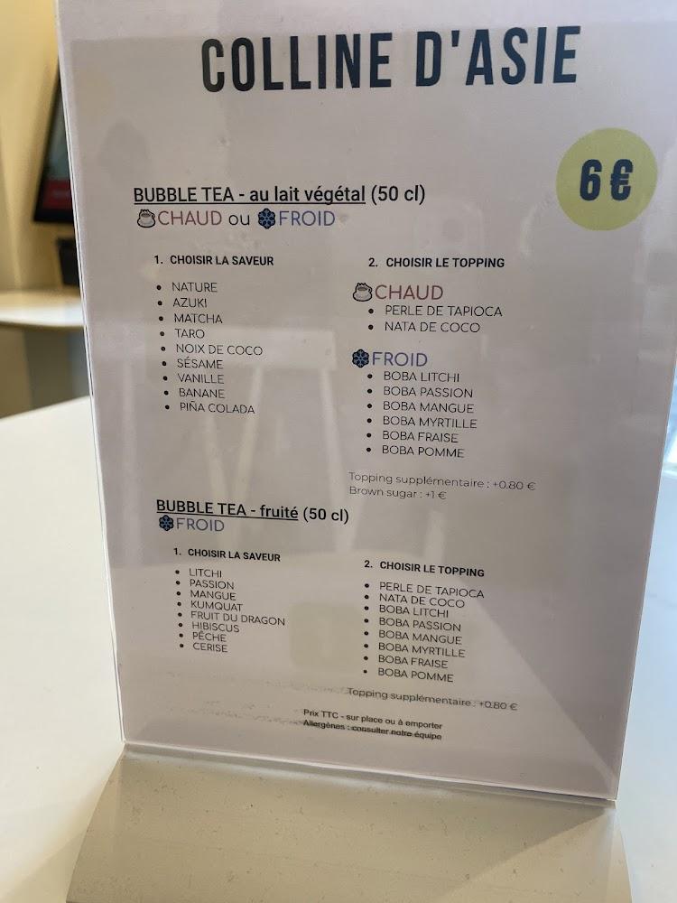 Colline d’Asie Clignancourt - Menu Image 2